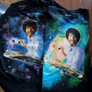 2 Bob Ross shirts